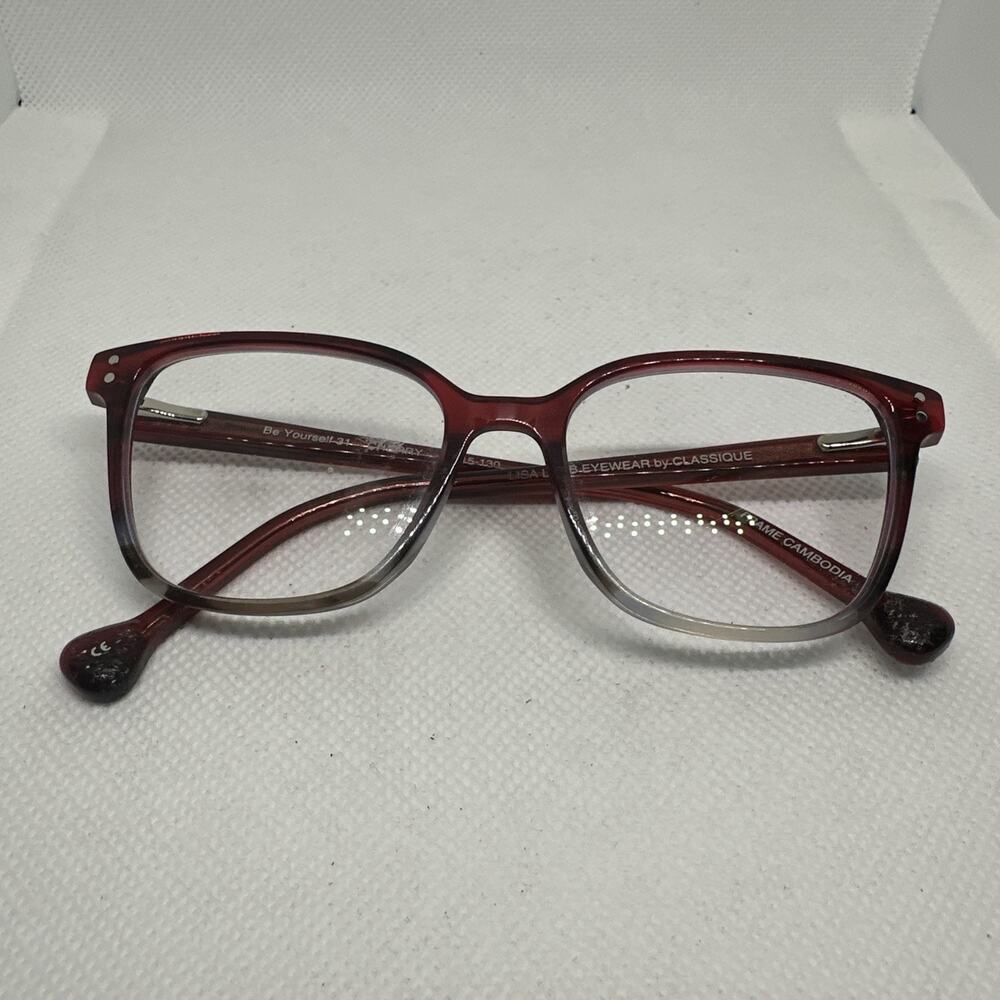 Lisa Loeb Be Yourself 31 Eyeglasses Frames Cherry Red 47-15-130 Womens Optical